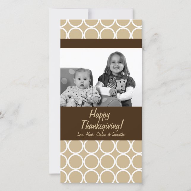 Tarjeta de acción de gracias para follaje de árbol (Anverso)