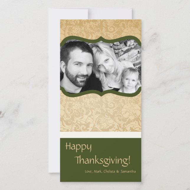 Tarjeta de acción de gracias para follaje de árbol (Anverso)