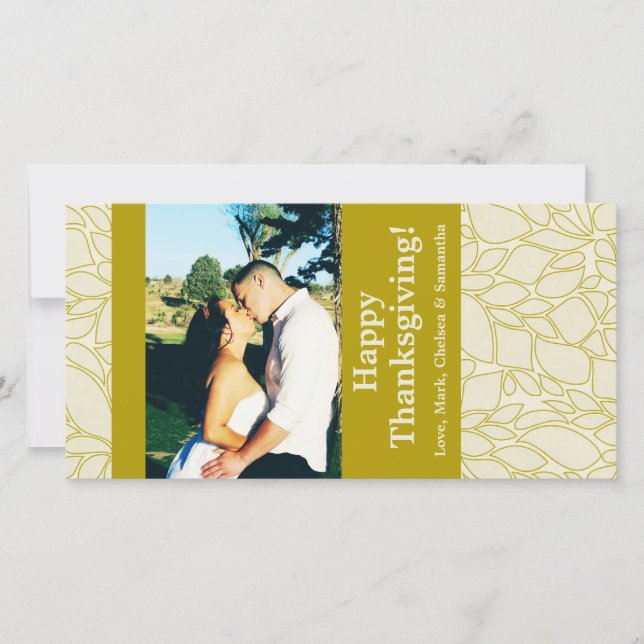 Tarjeta de acción de gracias para follaje de árbol (Anverso)