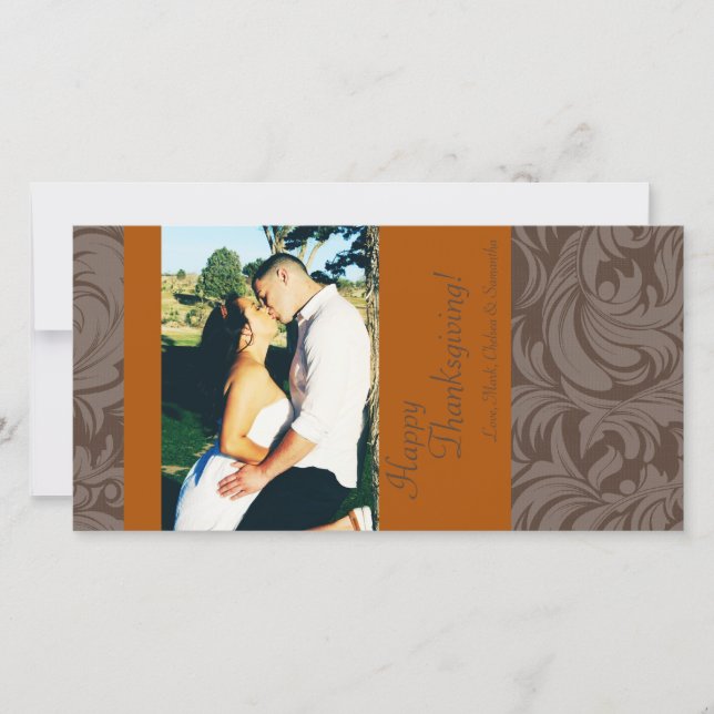 Tarjeta de acción de gracias para follaje de árbol (Anverso)