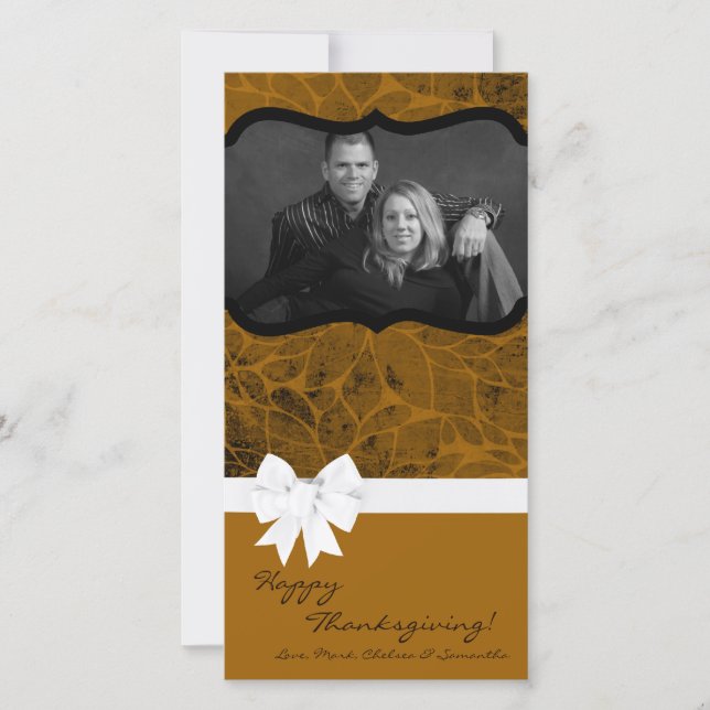 Tarjeta de acción de gracias para follaje de árbol (Anverso)