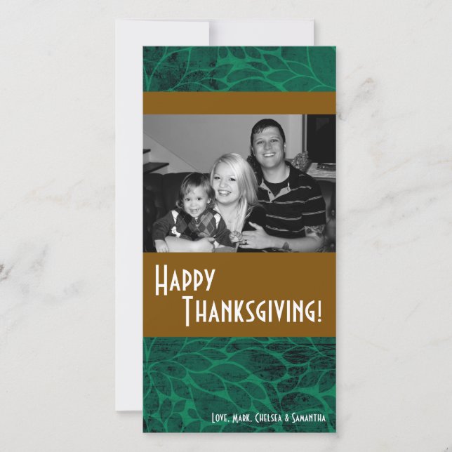 Tarjeta de acción de gracias para follaje de árbol (Anverso)