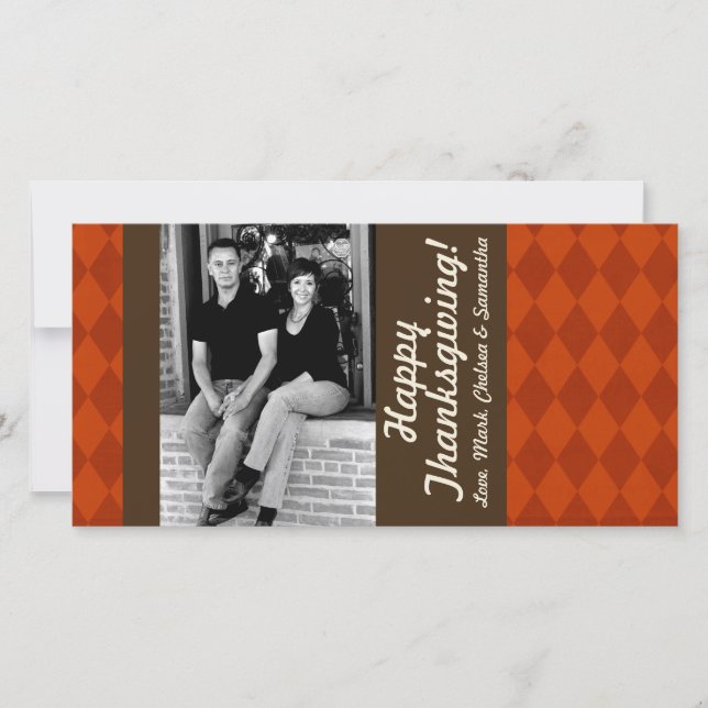 Tarjeta de acción de gracias para follaje de árbol (Anverso)