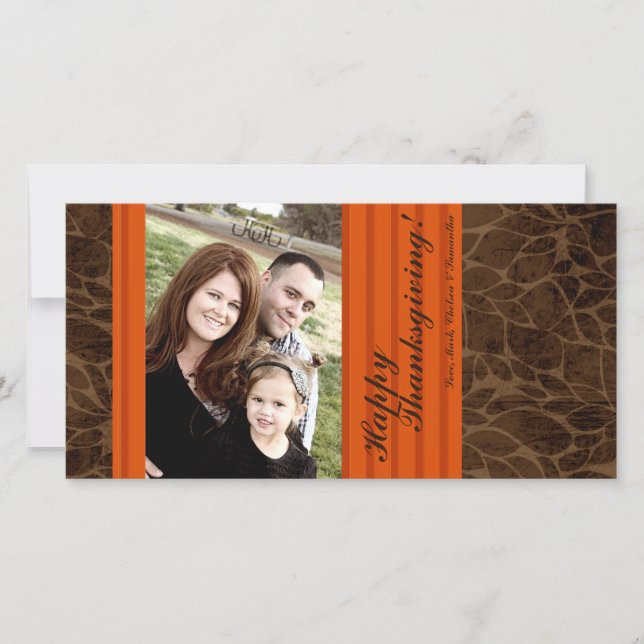 Tarjeta de acción de gracias para follaje de árbol (Anverso)