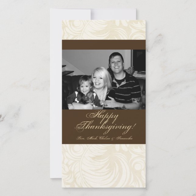 Tarjeta de acción de gracias para follaje de árbol (Anverso)