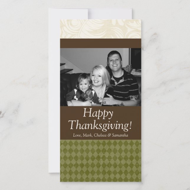 Tarjeta de acción de gracias para follaje de árbol (Anverso)