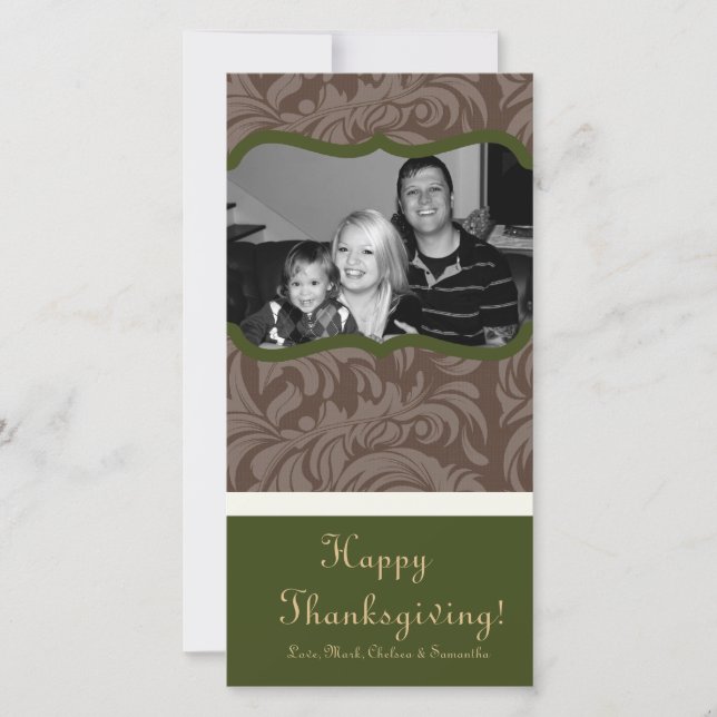 Tarjeta de acción de gracias para follaje de árbol (Anverso)