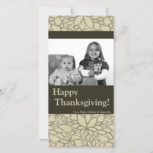 Tarjeta de acción de gracias para follaje de árbol (Anverso)