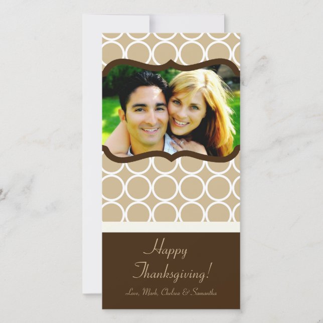 Tarjeta de acción de gracias para follaje de árbol (Anverso)