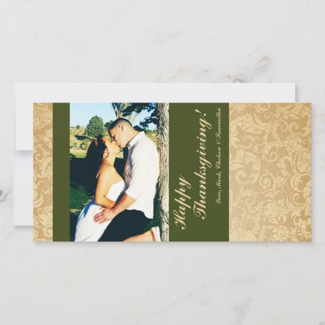 Tarjeta de acción de gracias para follaje de árbol (Anverso)