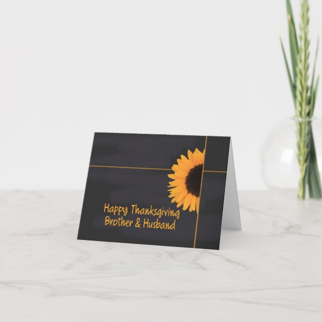 Tarjeta de Acción de Gracias para Hermano y Marido (Anverso)