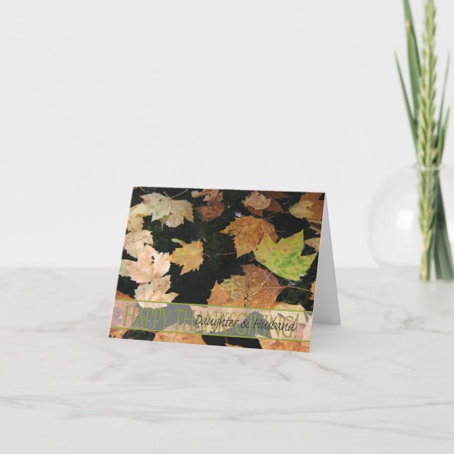 Tarjeta de Acción de Gracias para Hija y Marido (Anverso)