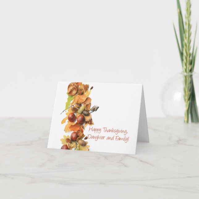 Tarjeta de Acción de Gracias para Hijas y Familias (Anverso)