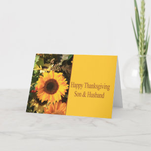 Tarjeta de Acción de Gracias para Hijos y Maridos
