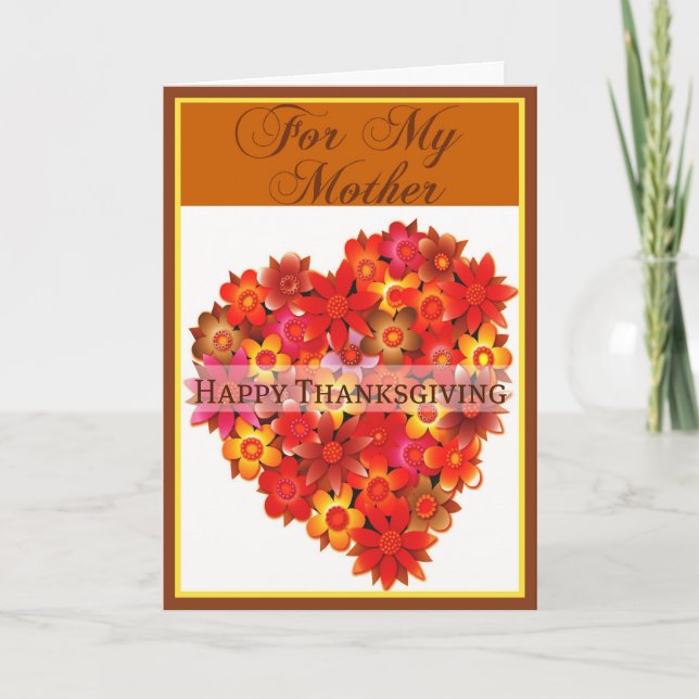Tarjeta de Acción de Gracias para la Madre (Anverso)