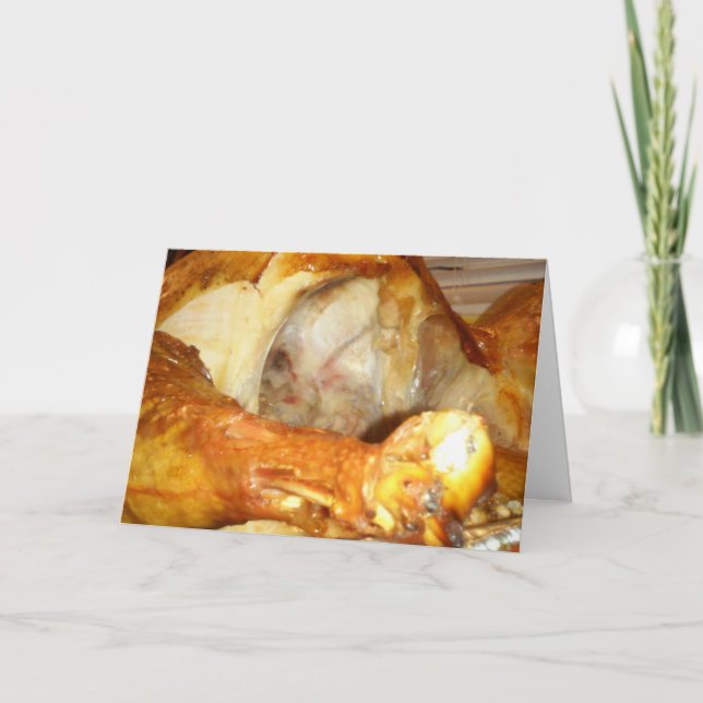 Tarjeta de Acción de Gracias "Pavo de Acción de Gr (Anverso)