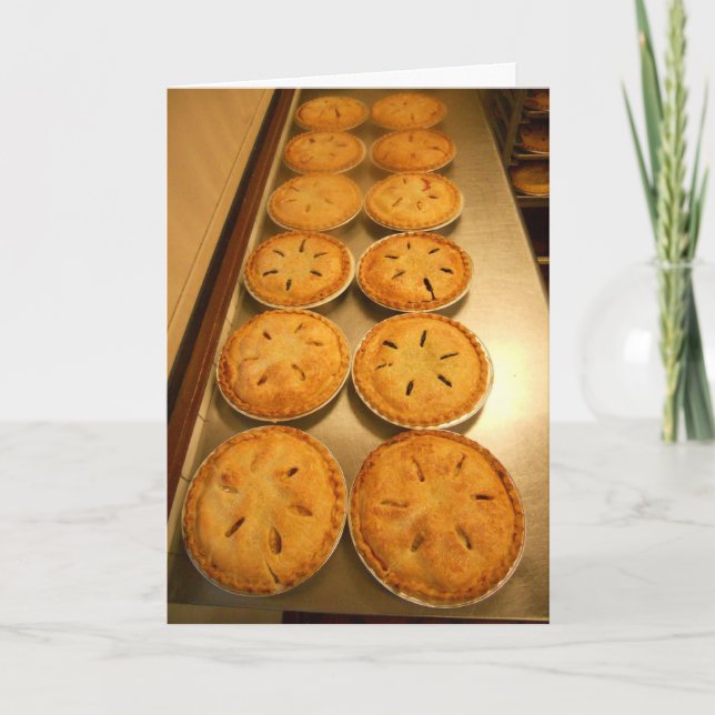 Tarjeta de Acción de Gracias "Tartas Horneadas" (Anverso)