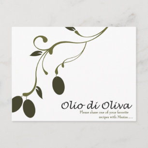 Tarjeta de aceite de oliva