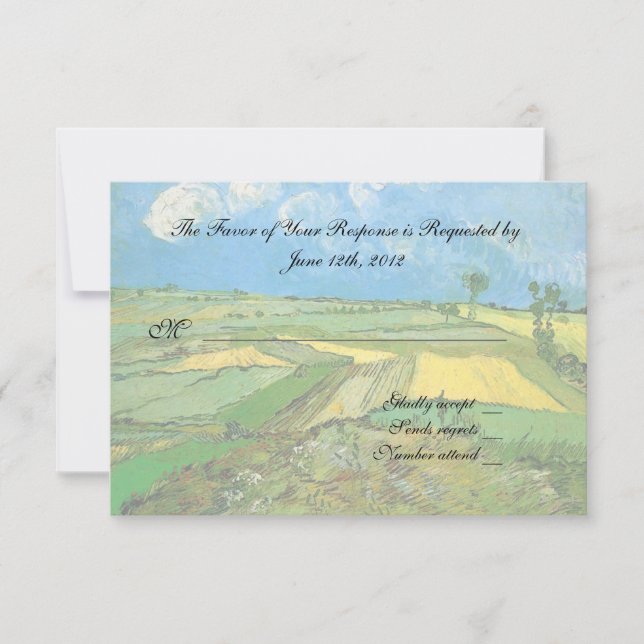 tarjeta de aceptación del boda (Anverso)