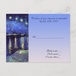 tarjeta de aceptación del boda, noche estrellada d