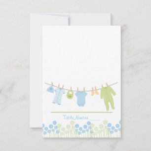 Tarjeta de acompañamiento Baby Shower de la línea 