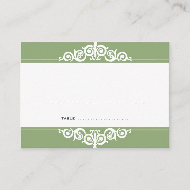 Tarjeta de acompañamiento de boda de Garden Green  (Anverso)