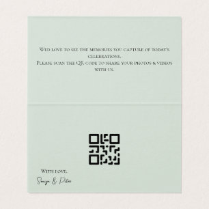 Tarjeta de acompañamiento de boda en verde salvia 