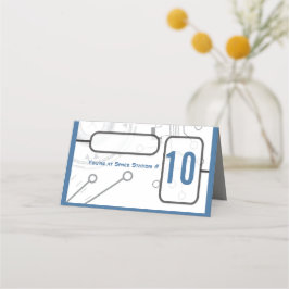 Tarjeta de acompañamiento de mesa de asiento de la