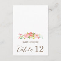 Tarjeta de acompañante de boda floral de jardín de