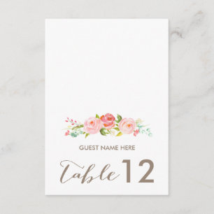 Tarjeta de acompañante de boda floral de jardín de