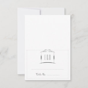 Tarjeta de acompañante de boda judía Under the Chu