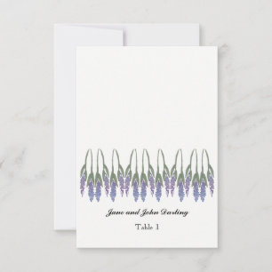 Tarjeta de acompañante de lavanda