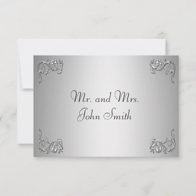 Tarjeta de acompañante - remolino plateado (Anverso)