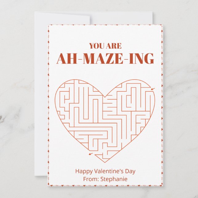 Tarjeta De Actividad De día de San Valentín Para N (Anverso)