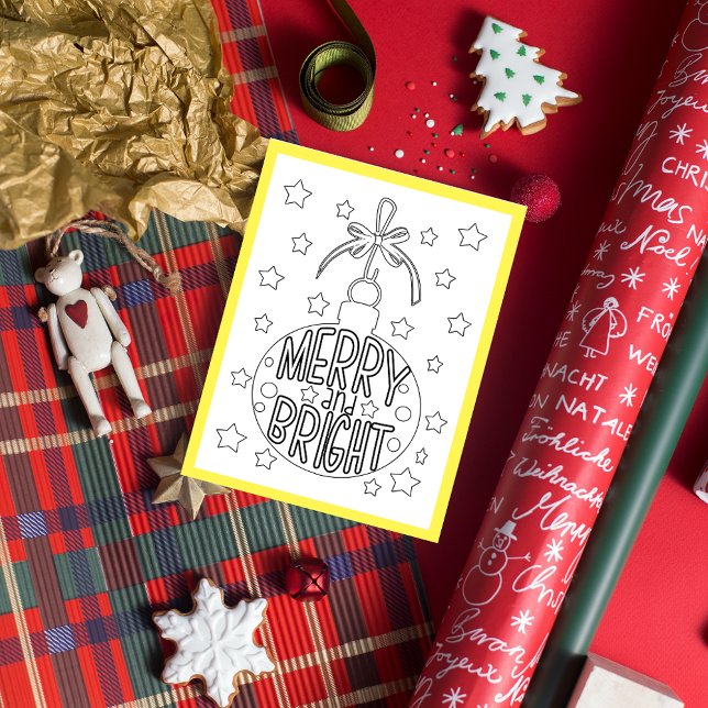 Tarjeta de actividad de Navidades merry y luminoso (Subido por el creador)