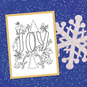Tarjeta de actividad de página de color de Navidad