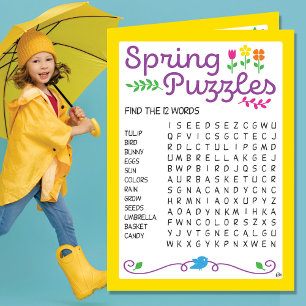 Tarjeta de actividad de rompecabezas para niños de