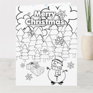 Tarjeta de actividad y coloración para Navidades d