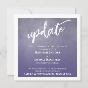 Tarjeta de Actualización de Boda Pospuesta con Deg
