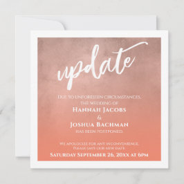 Tarjeta de actualización de Boda pospuesta de Salm