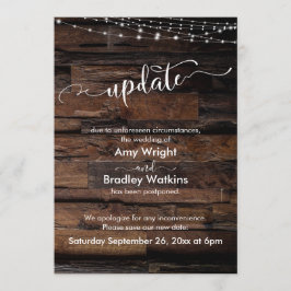 Tarjeta de actualización de Boda pospuesta para lu