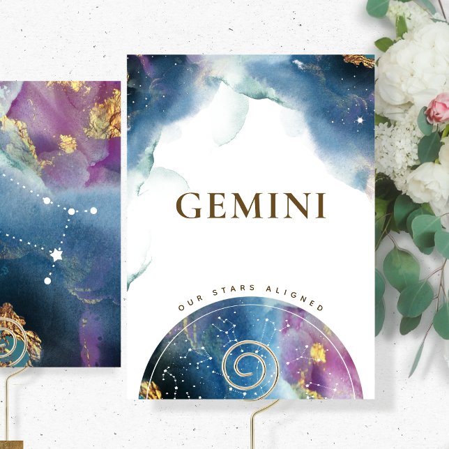 Tarjeta de Acuarela Celestial del Signo de Número  (Subido por el creador)