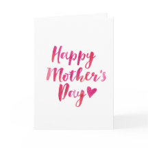 Tarjeta de acuarela con letras a mano para el Día 