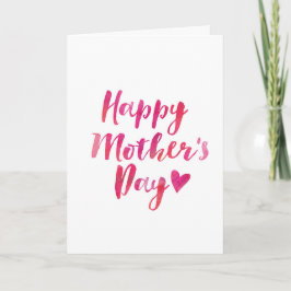 Tarjeta de acuarela con letras a mano para el Día 