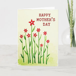 Tarjeta de Acuarela de Campo Floral