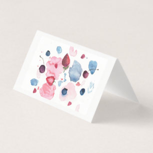 Tarjeta de Acuarela de Frutas Frescas