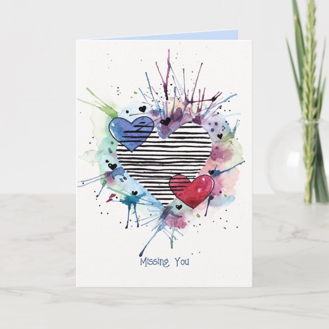 Tarjeta de acuarela de muñeco de nieve con regalos (Anverso)