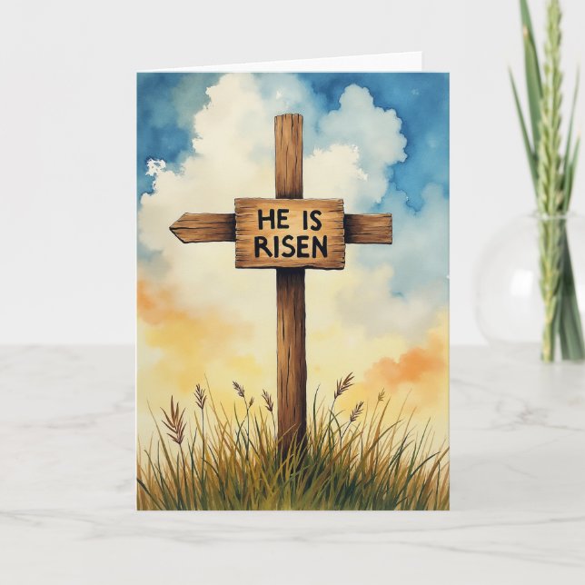 Tarjeta de acuarela de señaligen resucitada (Anverso)
