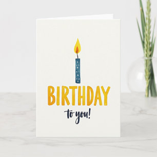 Tarjeta de Acuarela de Vela Alegre de Cumpleaños