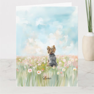 Tarjeta de acuarela de Yorkshire Terrier, Tarjeta 
